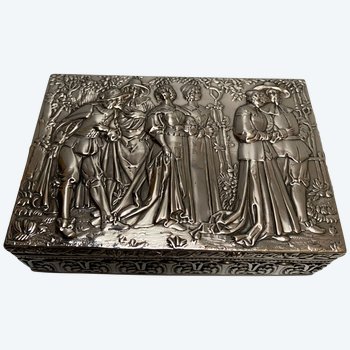 SOLID SILVER BOX XIXTH CENTURY