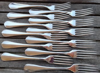 12 pezzi di posate in argento, modello Giappone, argenteria Christofle