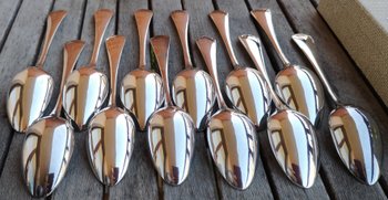12 pezzi di posate in argento, modello Giappone, argenteria Christofle