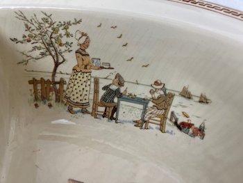Rare Froment richard Meuble Lavabo De Bébé Ou Jouet Poupée Sarreguemines