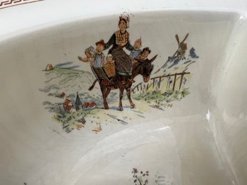 Rare Froment richard Meuble Lavabo De Bébé Ou Jouet Poupée Sarreguemines