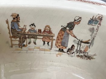 Rare Froment richard Meuble Lavabo De Bébé Ou Jouet Poupée Sarreguemines