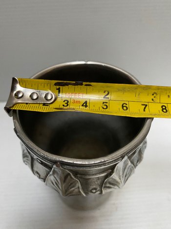 VASO IN PELTRO MASSICCIO ART NOUVEAU