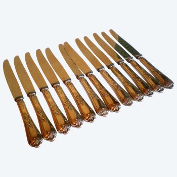 12 Louis XV style table knives