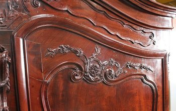 Exceptionnelle Armoire de Port, en Acajou de Cuba, région Nantaise - 1776