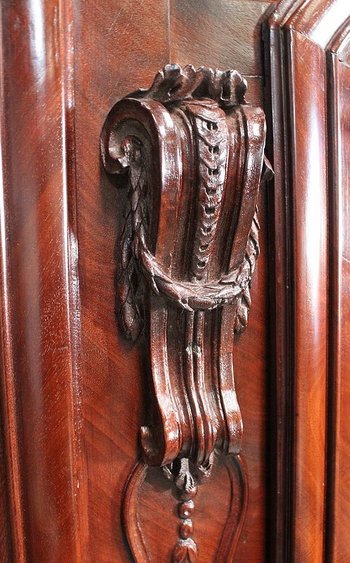 Exceptionnelle Armoire de Port, en Acajou de Cuba, région Nantaise - 1776