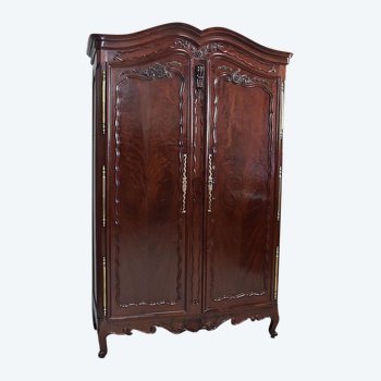 Exceptionnelle Armoire de Port, en Acajou de Cuba, région Nantaise - 1776