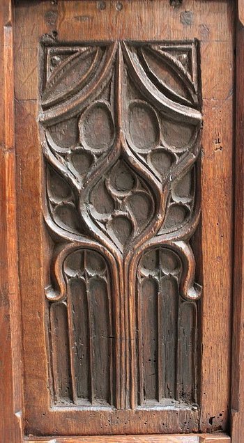 Piccola cassapanca da letto in rovere, stile rinascimentale - Fine XIX secolo