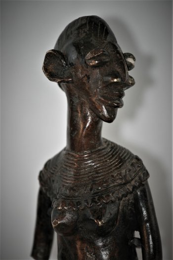 statuette en bronze Sénoufo de Côte D'Ivoire