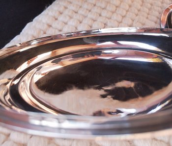 Vegetable dish in sterling silver punch neck brace Société Parisienne d'Orfèvrerie (ref D 0098BIS)