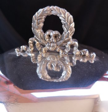 Vegetable dish in sterling silver punch neck brace Société Parisienne d'Orfèvrerie (ref D 0098BIS)