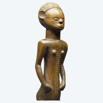 Democratic Republic of Congo (ex Zaire), Tabwa people, Mid 20th century, Ancient anthropomorphic fetish with honey-colored patina