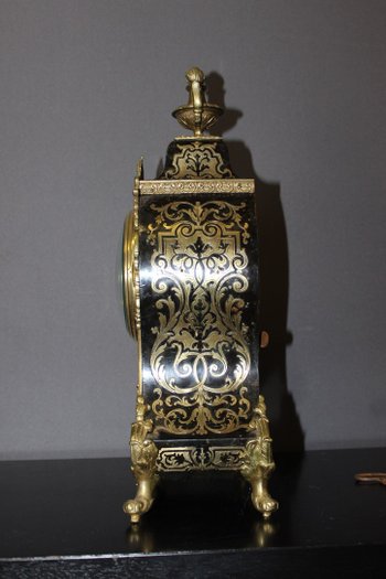 Cartel Louis XV In Tortoise Shell And Brass Marquetry Signed Lay About 1880