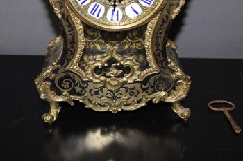 Cartel Louis XV In Tortoise Shell And Brass Marquetry Signed Lay About 1880
