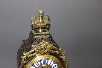 Cartel Louis XV In Tortoise Shell And Brass Marquetry Signed Lay About 1880