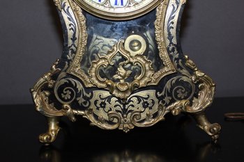 Cartel Louis XV In Tortoise Shell And Brass Marquetry Signed Lay About 1880