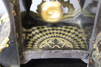 Cartel Louis XV In Tortoise Shell And Brass Marquetry Signed Lay About 1880