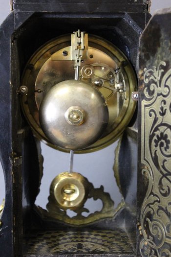 Cartel Louis XV In Tortoise Shell And Brass Marquetry Signed Lay About 1880