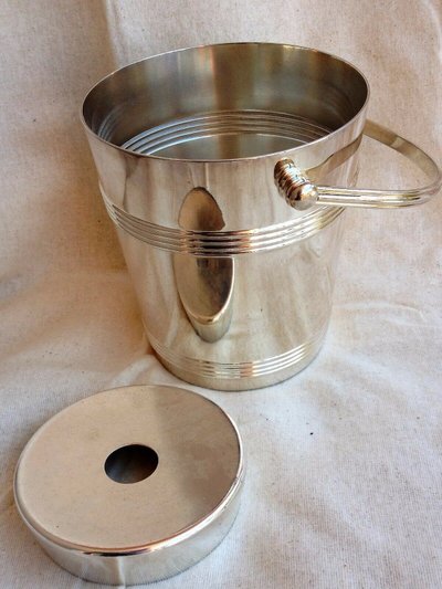 Silver-plated ice bucket Biarritz model by Christofle