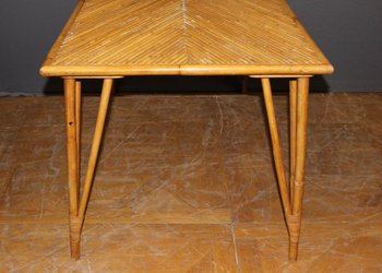 Rattan Table About 1950