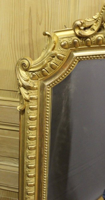 Specchio in legno e stucco dorato in stile Luigi XV XIX