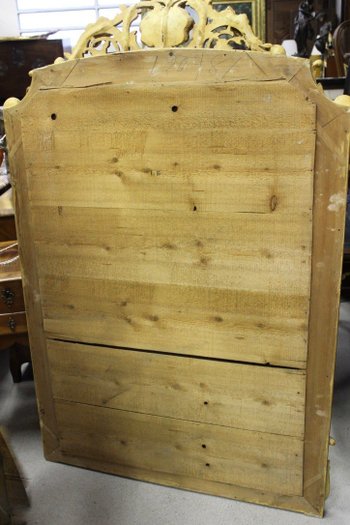 Specchio in legno e stucco dorato in stile Luigi XV XIX