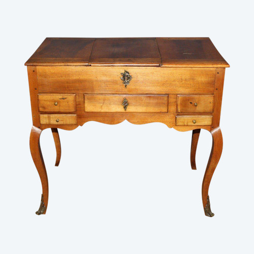 Coiffeuse Louis XV En Noyer XVIII
