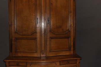 Louis XV two-part sideboard with curved front XVIII