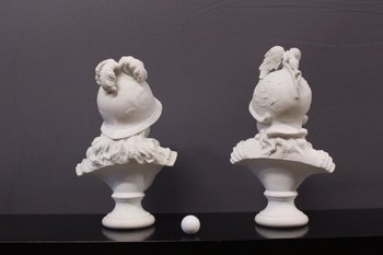 Pair Of Cookies Representing Helmeted Children