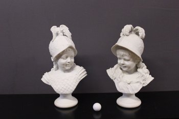 Pair Of Cookies Representing Helmeted Children