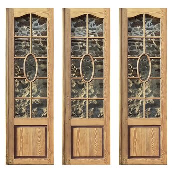 Trois Portes Vitrées Pour La Décoration Cloison Vitrée Dressing Bibliothèque Porte Ancienne