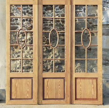 Trois Portes Vitrées Pour La Décoration Cloison Vitrée Dressing Bibliothèque Porte Ancienne
