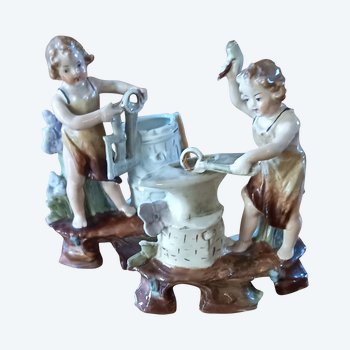 Figurines en porcelaine vernissées/ sujets métiers XXème
