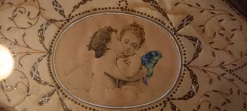 Broderie sur soie XIXeme