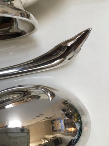 Pair of CHRISTOFLE gravy boats by FJERDINGSTAD