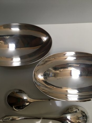 Pair of CHRISTOFLE gravy boats by FJERDINGSTAD