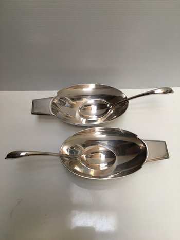 Pair of CHRISTOFLE gravy boats by FJERDINGSTAD
