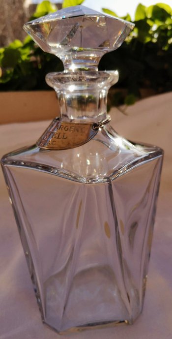 Crystal alcohol / cognac decanter signed BACCARAT Cognac Martell (ref D 0113)