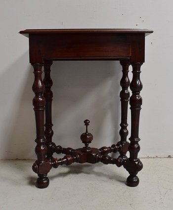 Small table in solid Walnut, Louis XIV style - 1st part of the XIXth century