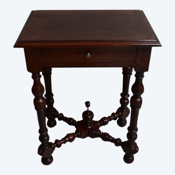 Small table in solid Walnut, Louis XIV style - 1st part of the XIXth century