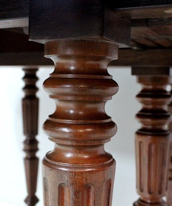 Table Ovale en Acajou massif, époque Louis-Philippe - Milieu XIXe