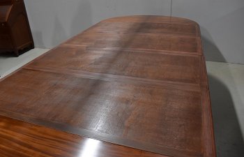 Table Ovale en Acajou massif, époque Louis-Philippe - Milieu XIXe