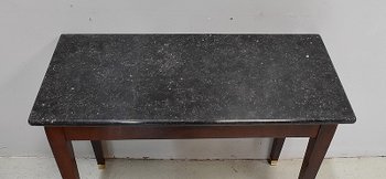 Petite Table Console en Placage de Ronce d'Acajou, goût Directoire - 1ère partie du XIXe