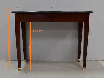 Petite Table Console en Placage de Ronce d'Acajou, goût Directoire - 1ère partie du XIXe