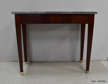 Petite Table Console en Placage de Ronce d'Acajou, goût Directoire - 1ère partie du XIXe