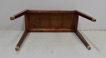 Petite Table Console en Placage de Ronce d'Acajou, goût Directoire - 1ère partie du XIXe