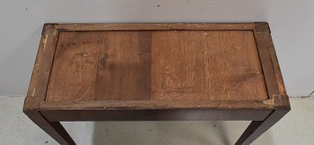 Petite Table Console en Placage de Ronce d'Acajou, goût Directoire - 1ère partie du XIXe