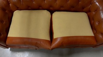 Divano Chesterfield in pelle - Fine XIX secolo