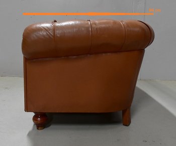 Divano Chesterfield in pelle - Fine XIX secolo