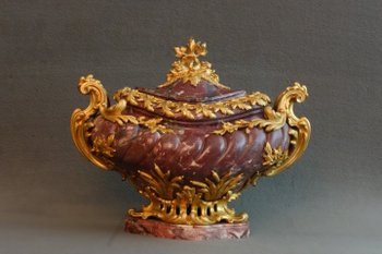  Pair of large potpourri after Gouthière 19th century